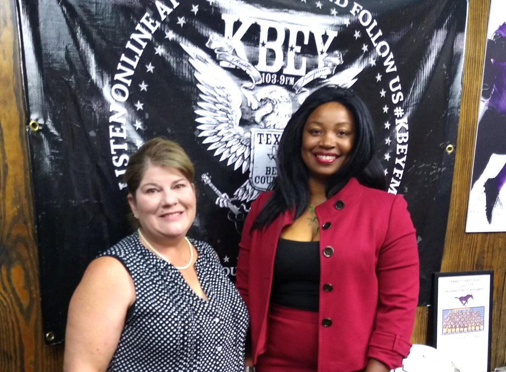 Cindi Fry (left) and Maryum Mitchell of the Community Resource Centers of Texas