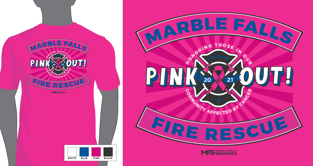 Marble Falls Pink Out 2021 T-shirt