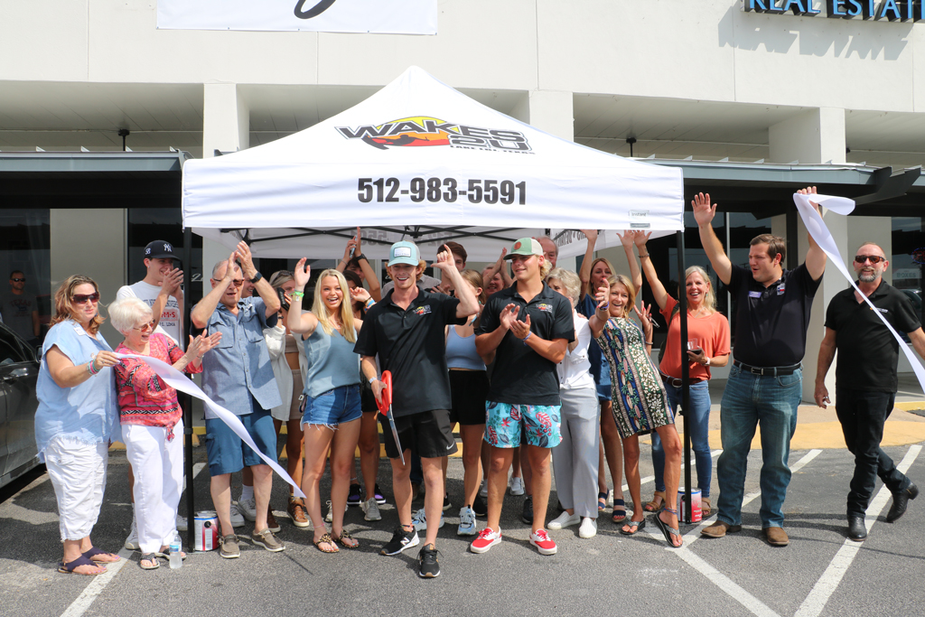 Wakes2u ribbon cutting in Marble Falls
