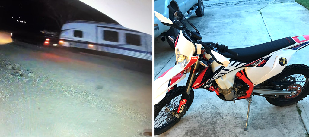 Trailer and motorcycle theft at Hidden Falls Adventure Park under investigation