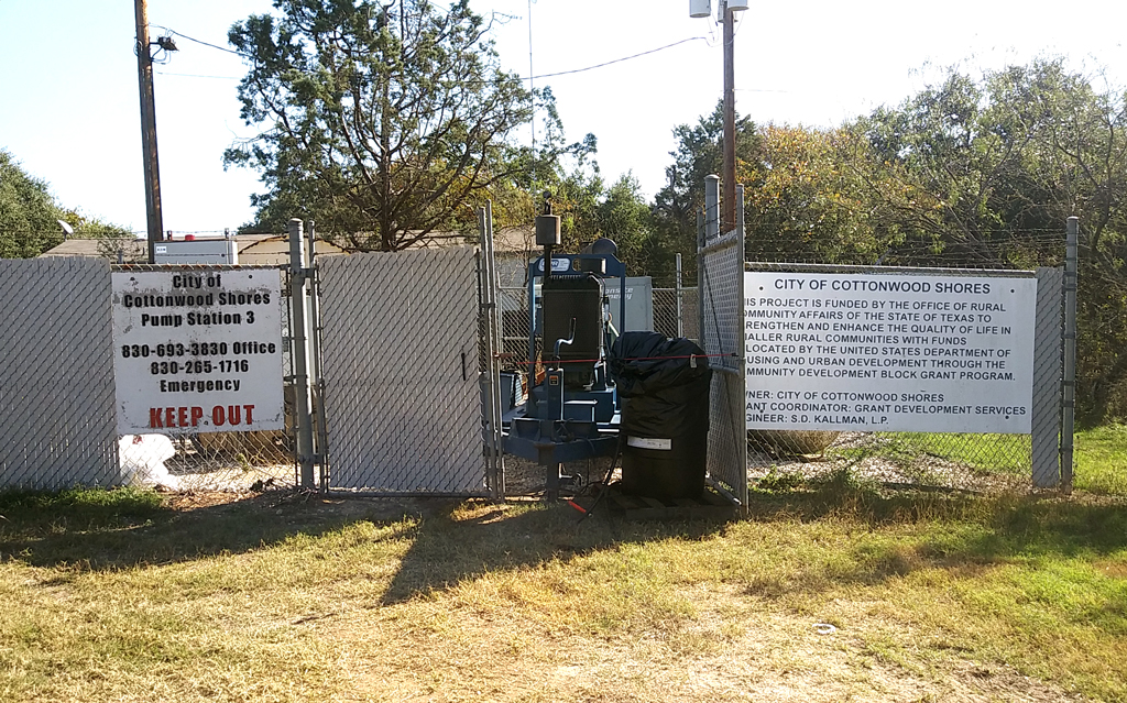 lift station No. 3 in Cottonwood Shores