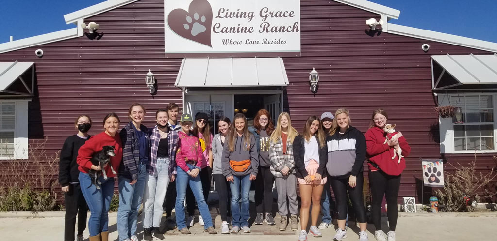 Burnet High School students help Living Grace Canine Ranch