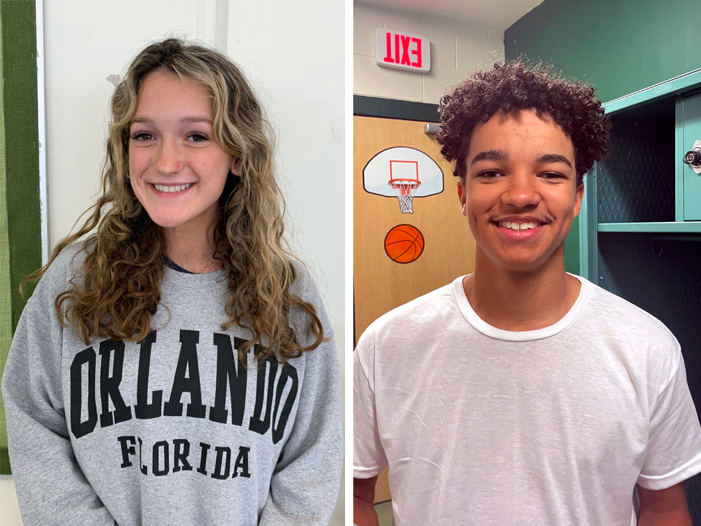 Burnet High School junior Summer Burkhalter and sophomore Andre Miller