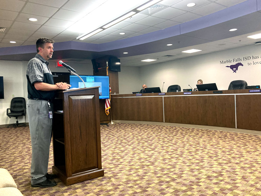 Marble Falls ISD Assistant Superintendent Jeff Gasaway