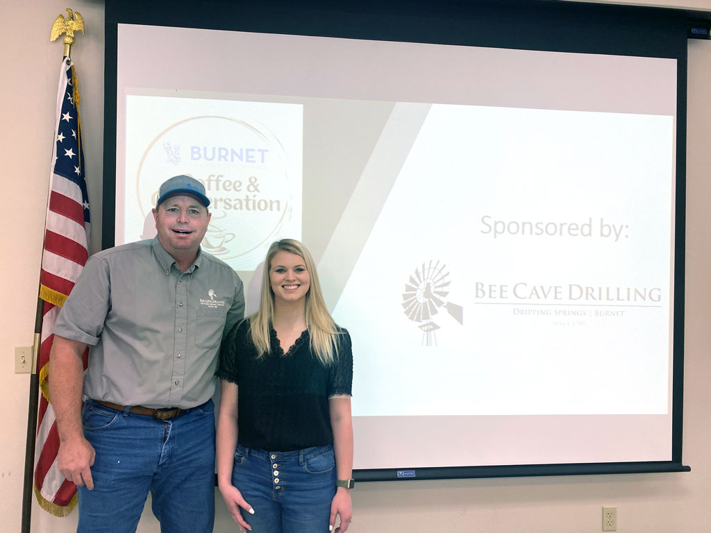 Bee Cave Drilling President Jim Blair and Marketing Director Abby Evans