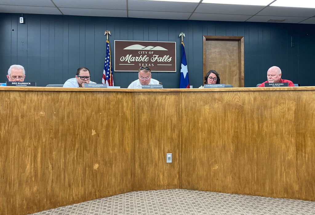 Marble Falls City Council on June 21, 2022