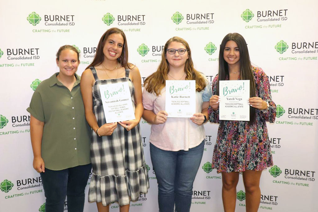 Burnet High School softball players honored
