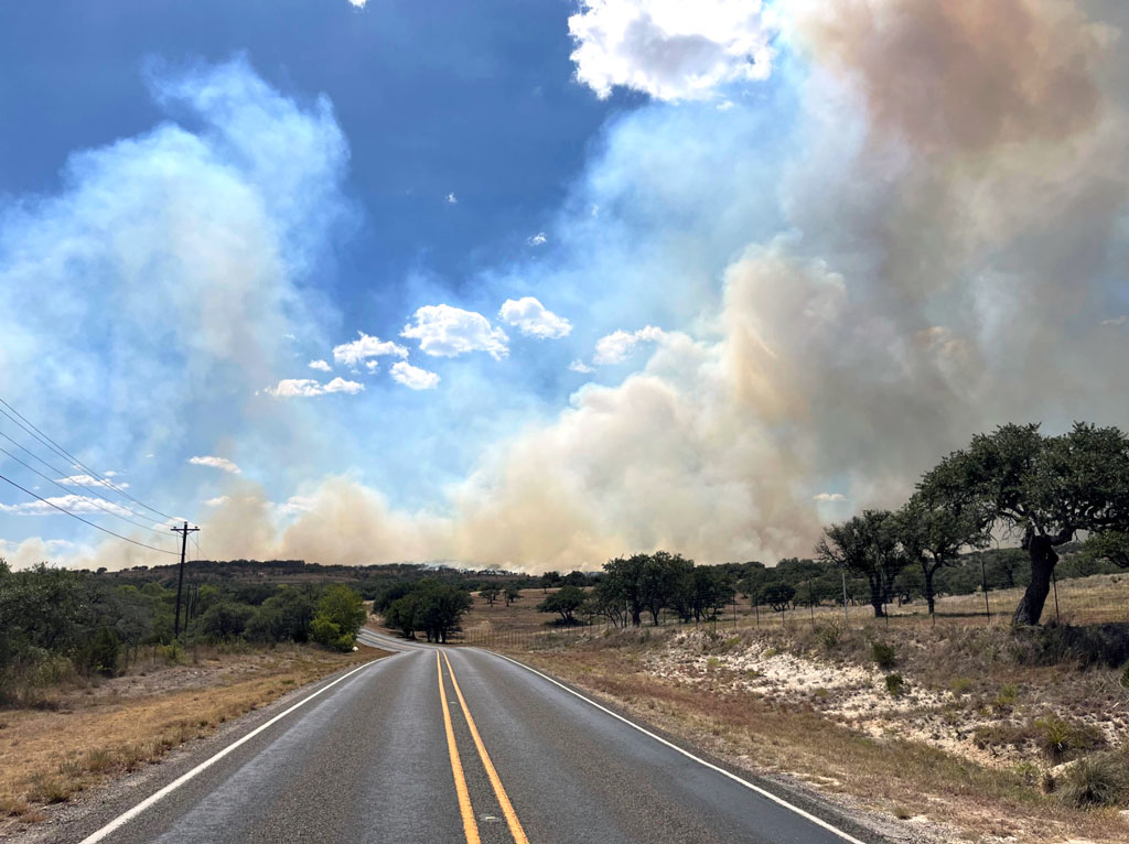 Smoke Rider Fire in Central Texas