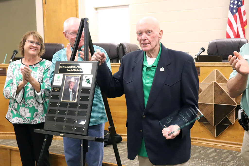 Andy Feild receives BCISD award