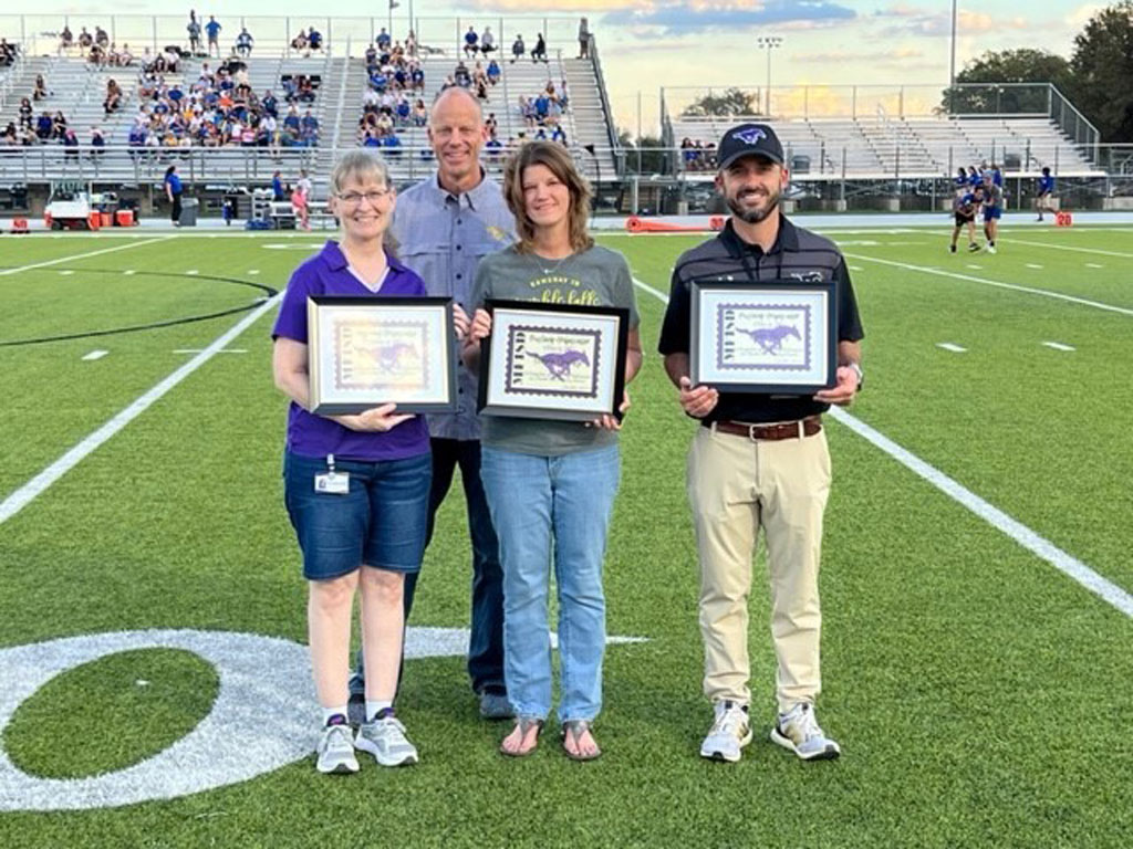 Donna Counts, MFISD Superintendent Dr. Chris Allen, Kate Schumacher, and Ryan Nash