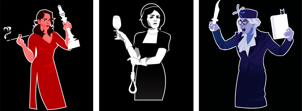 Clue characters by Madisyn Caraway