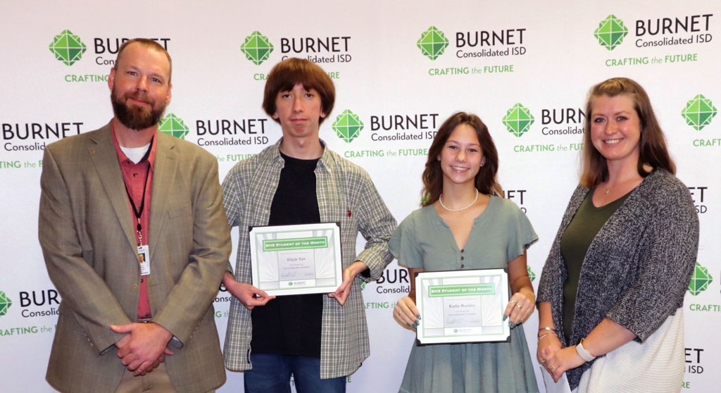 Burnet students of the month for December 2022