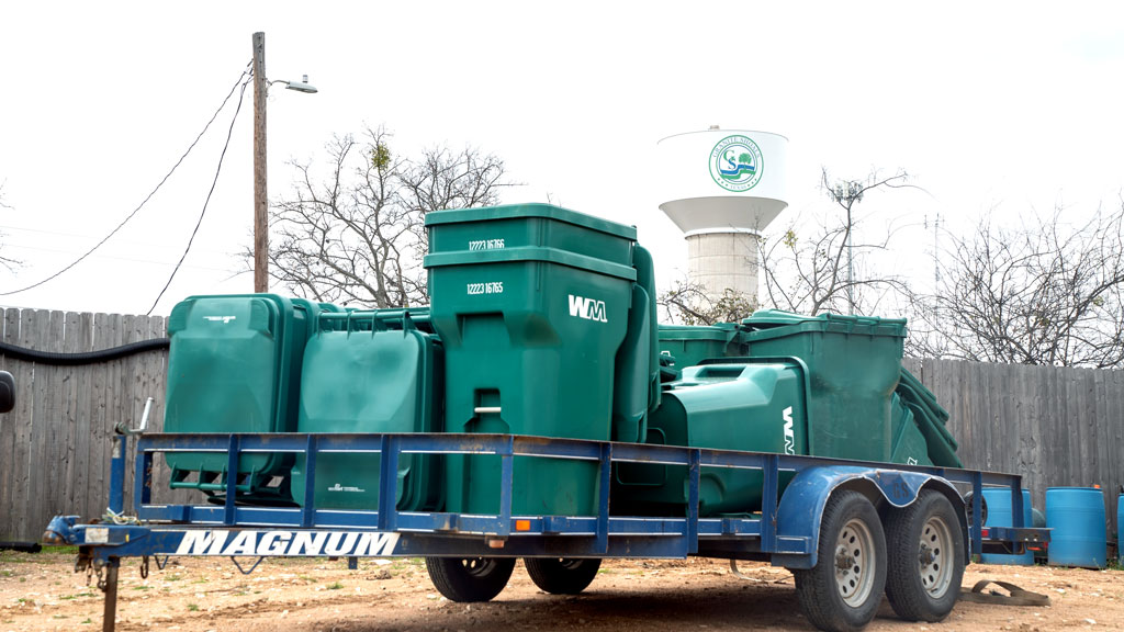 Waste Management trash carts