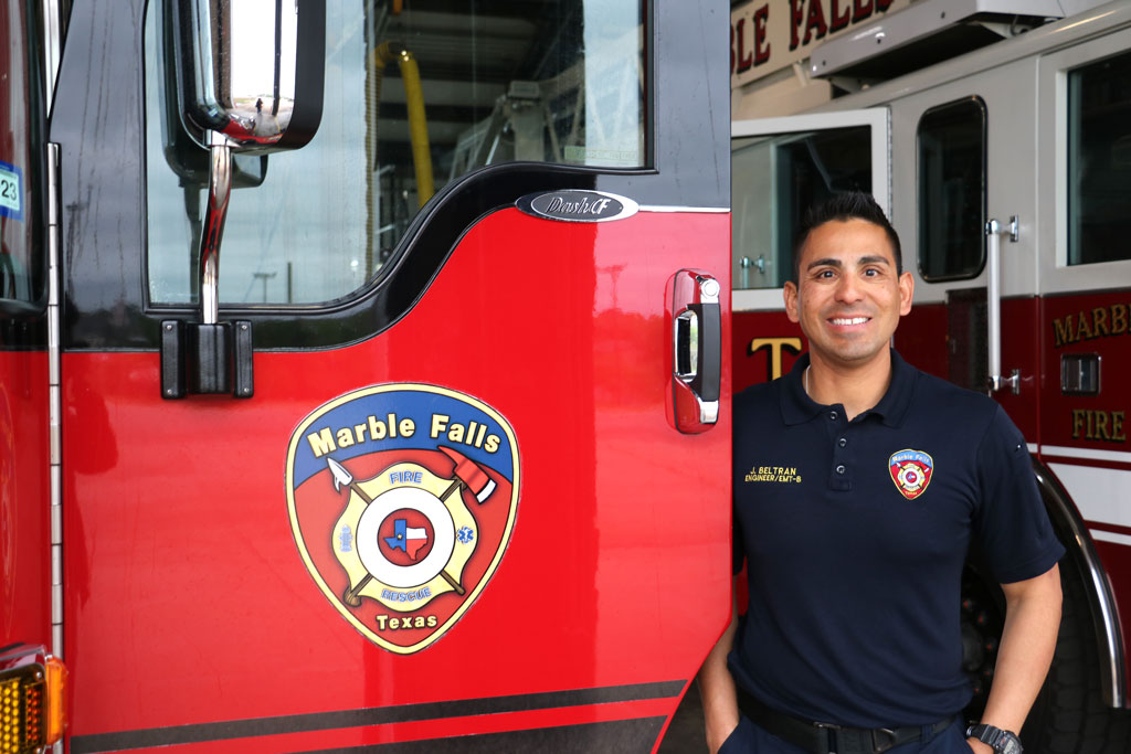Marble Falls Fire Rescue firefighter Jeff Beltran