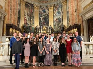 Marble Falls choir in Basilica of San Francisco El Grande in Madrid, Spain