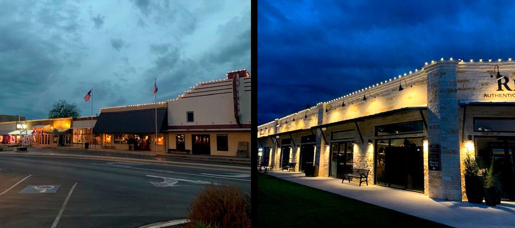 Downtown Marble Falls lighting