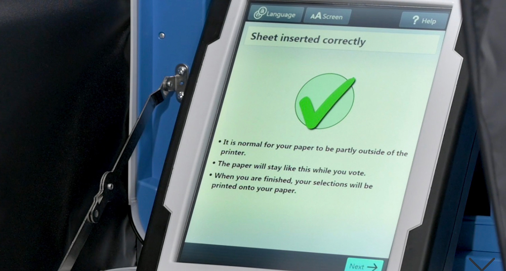 Hart InterCivic Inc. hybrid voting machine