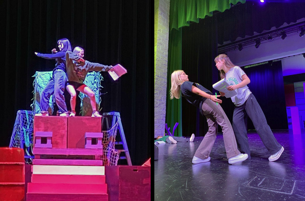 Burnet High School students rehearse "SpongeBob the Musical"