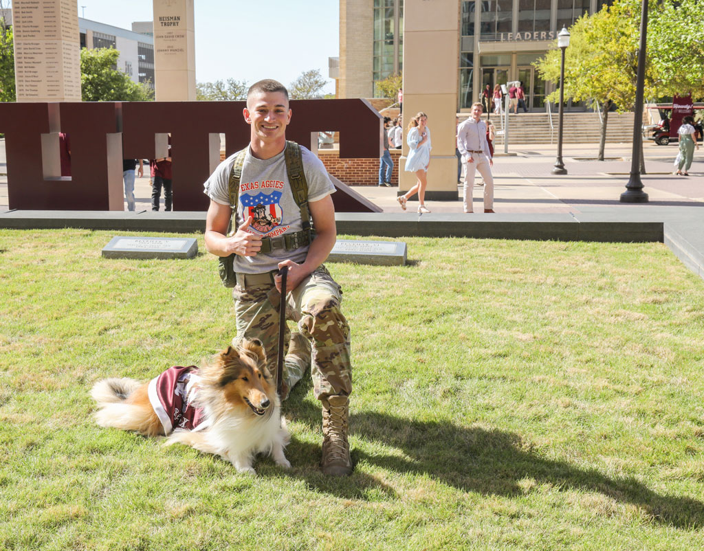 Grayson Poage and Reveille X