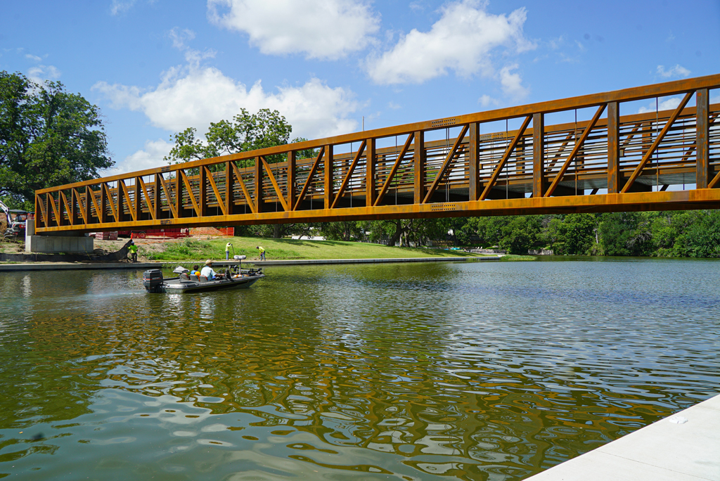 Backbone Creek pedestrian bridge in Marble Falls Texas
