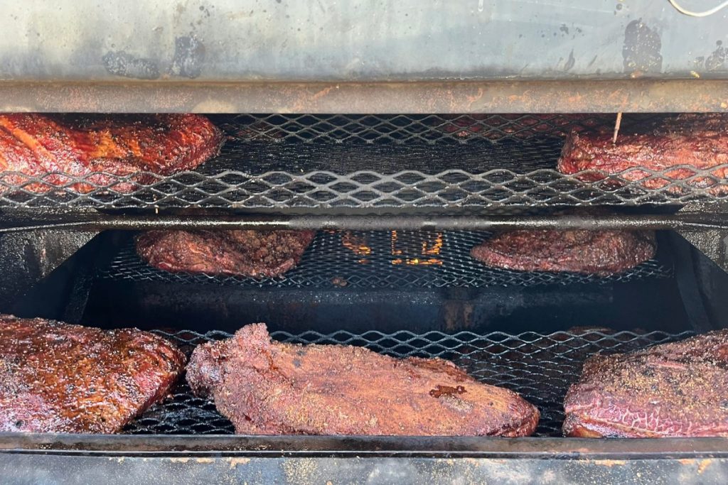 brisket on smoker