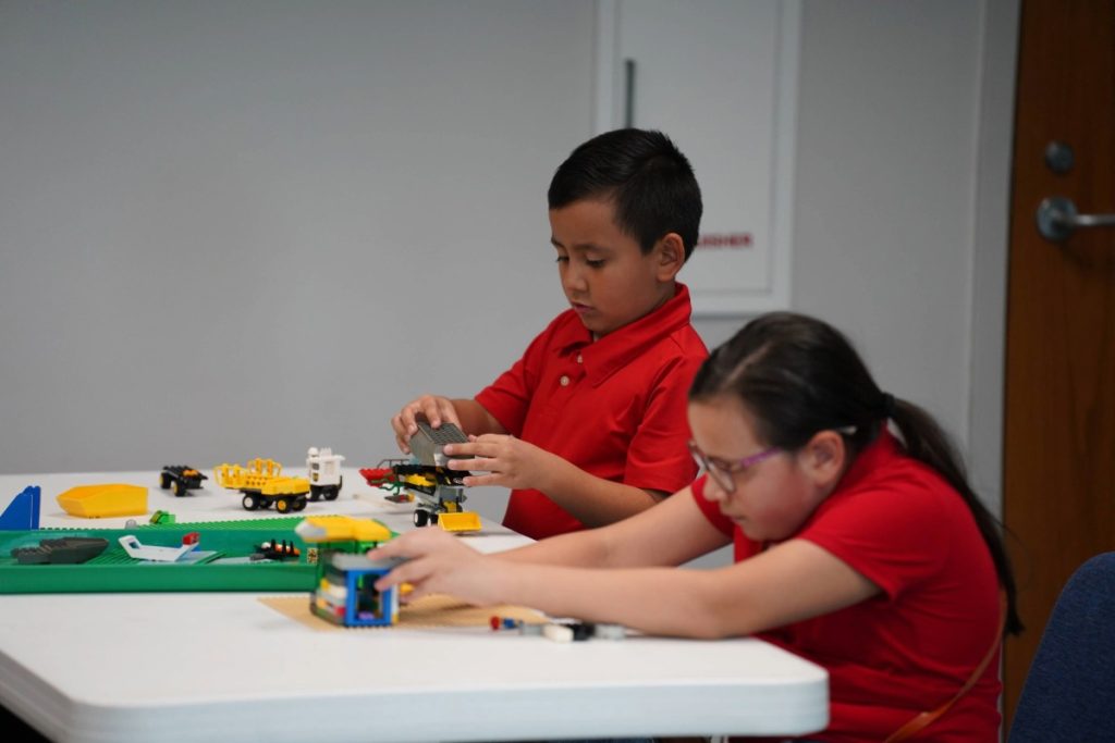 kids playing with Legos