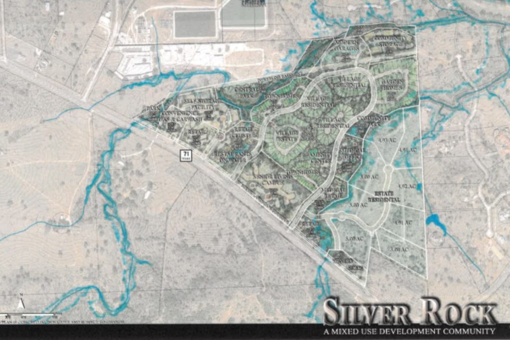 The amended concept plan for a portion of theSilver Rock development