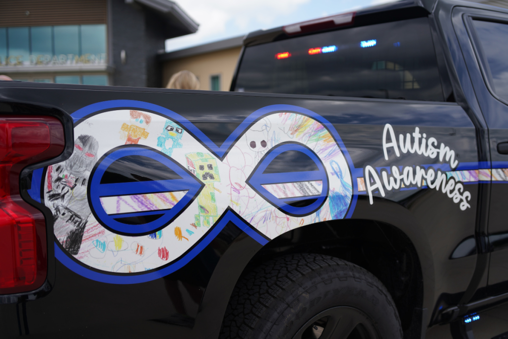 Burnet autism awareness truck