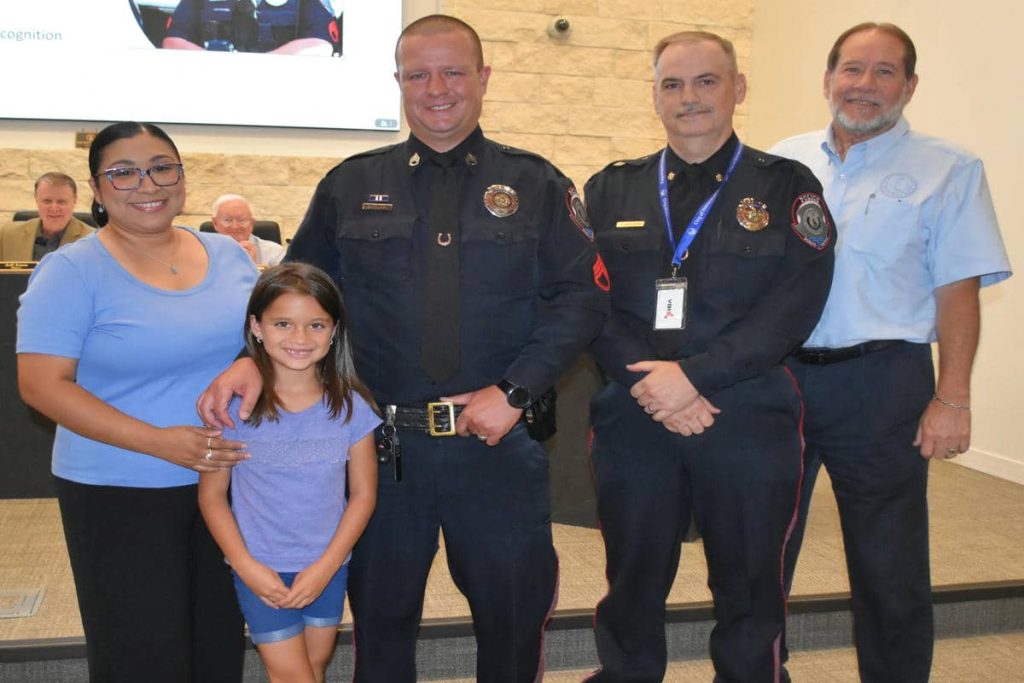 Horseshoe Bay Police Department Brad Holden recognized