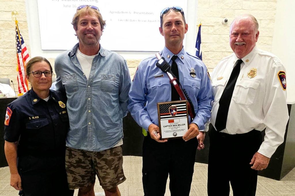 Horseshoe Bay first responders recognized for Lake LBJ rescue