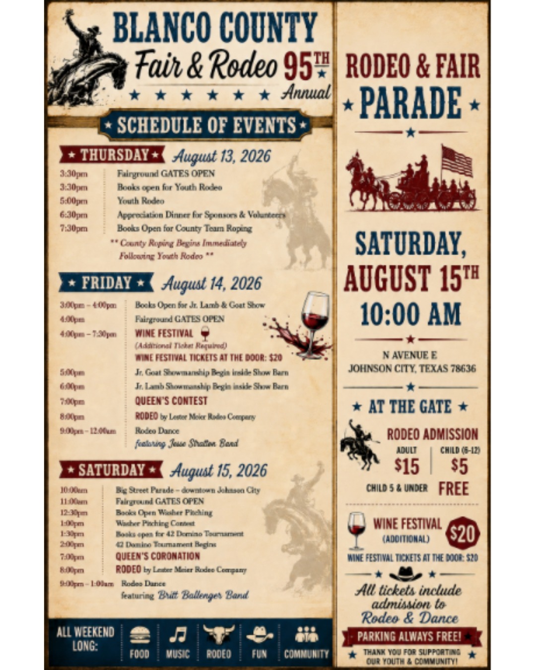 The 95th annual Blanco County Fair & Rodeo
